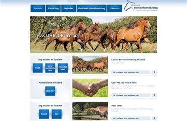 Dansk Hesteforsikring har f&aring;et ny hjemmeside