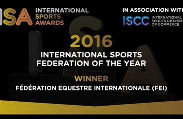 FEI f&aring;r prisen som International Sports Federation of the Year