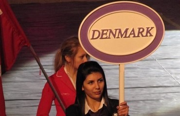 Tia-Maria Kj&aelig;rsfeldt med helt fremme ved VM i Damaskus. 