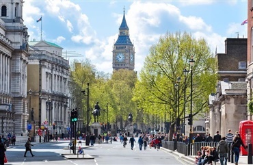 Heste l&oslash;s i Londons gader