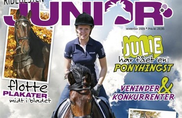 Ridehesten JUNIOR p&aring; trapperne