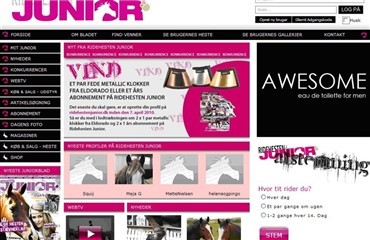 JUNIOR har f&aring;et ny flot hjemmeside!