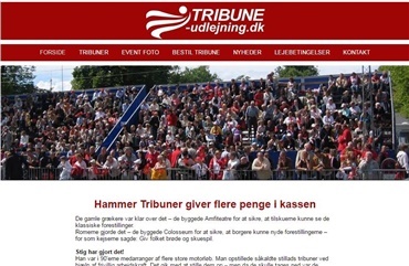 Ny hjemmeside til Tribune-udlejning.dk