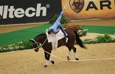 Se Rikke Laumann tr&aelig;ne sin nye hest	