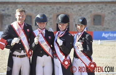 F&oslash;rste medalje af guld p&aring; dressurbanen