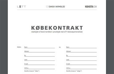 Husk k&oslash;bekontrakten!